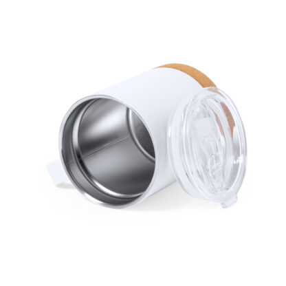 Taza térmica Wifly de acero inoxidable con detalle en corcho - Imagen 2