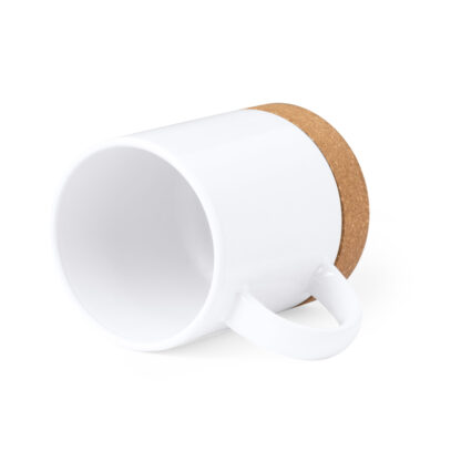 Taza sublimable Nala de cerámica con detalle en corcho - Imagen 2