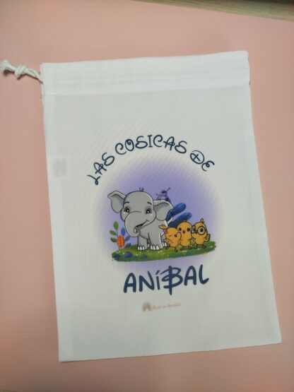 Bolsa personalizada para llevar la muda, desayuno o las cositas del peque a la escuela infantil. - Imagen 5