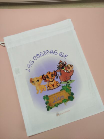 Bolsa personalizada para llevar la muda, desayuno o las cositas del peque a la escuela infantil. - Imagen 3